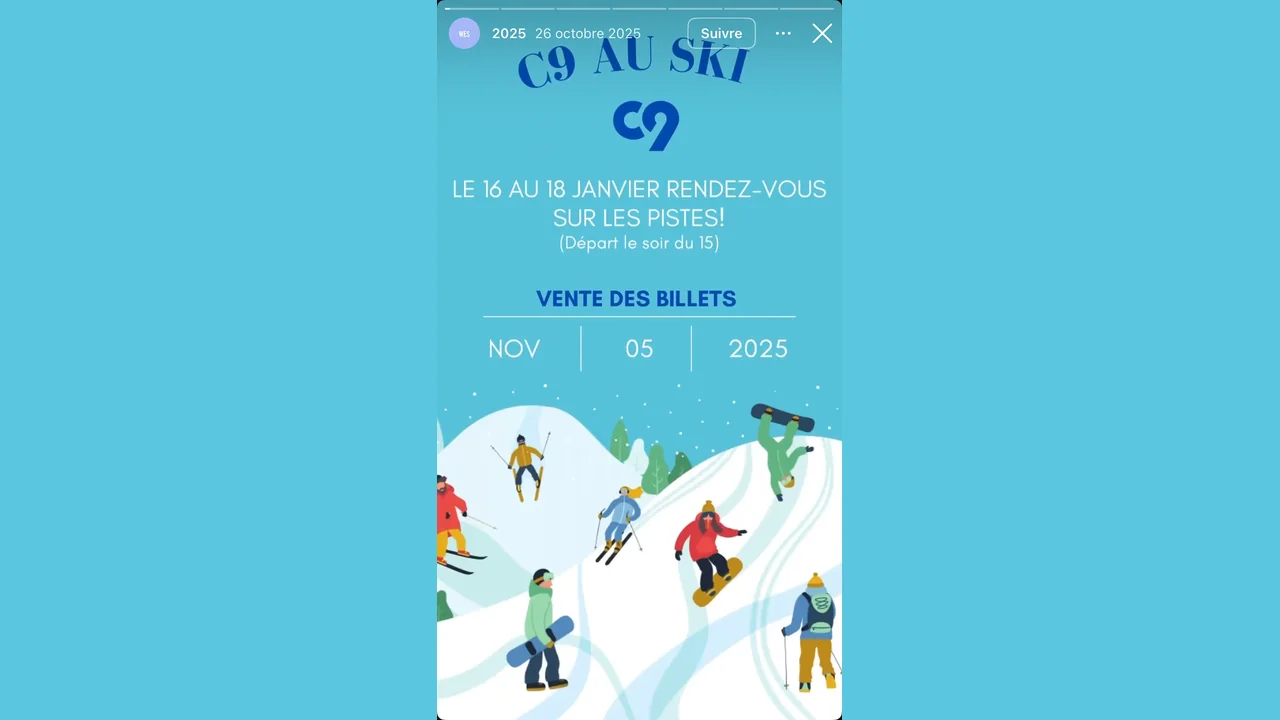 Affiche C9 au ski