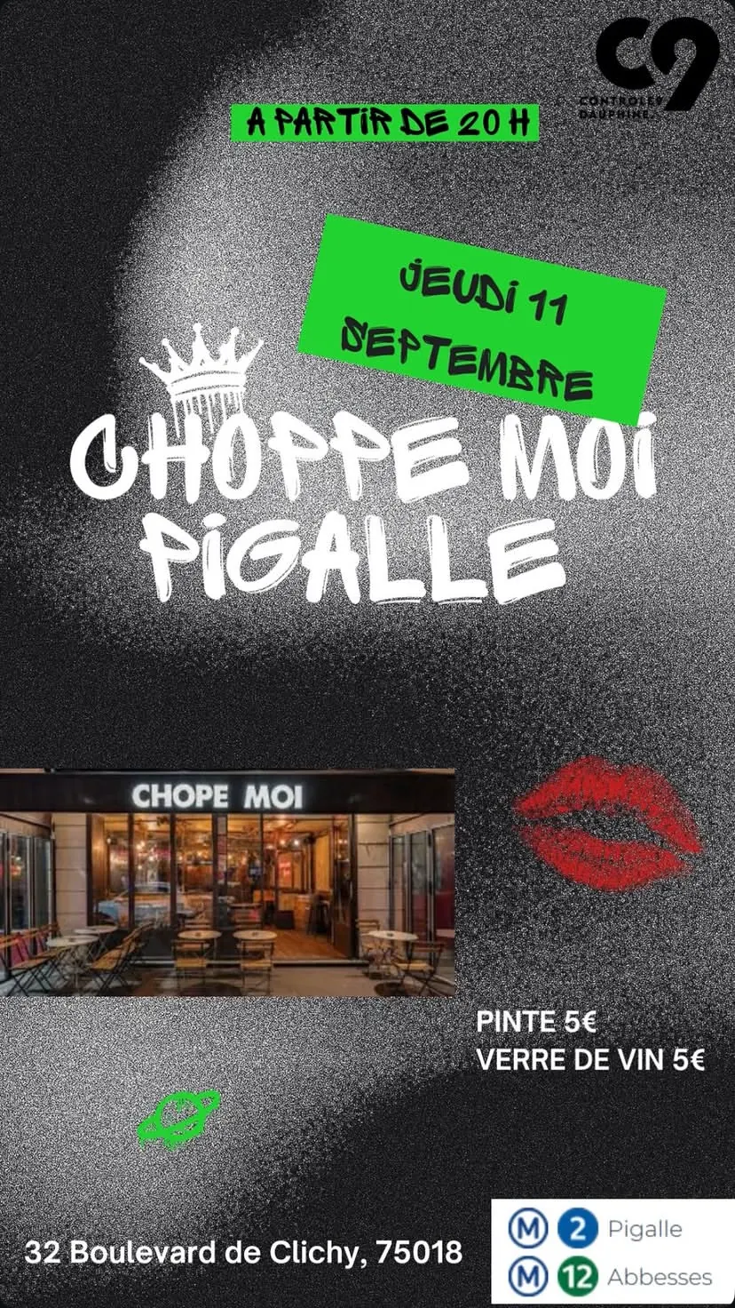 Affiche C9 de l'afterwork à Pigalle