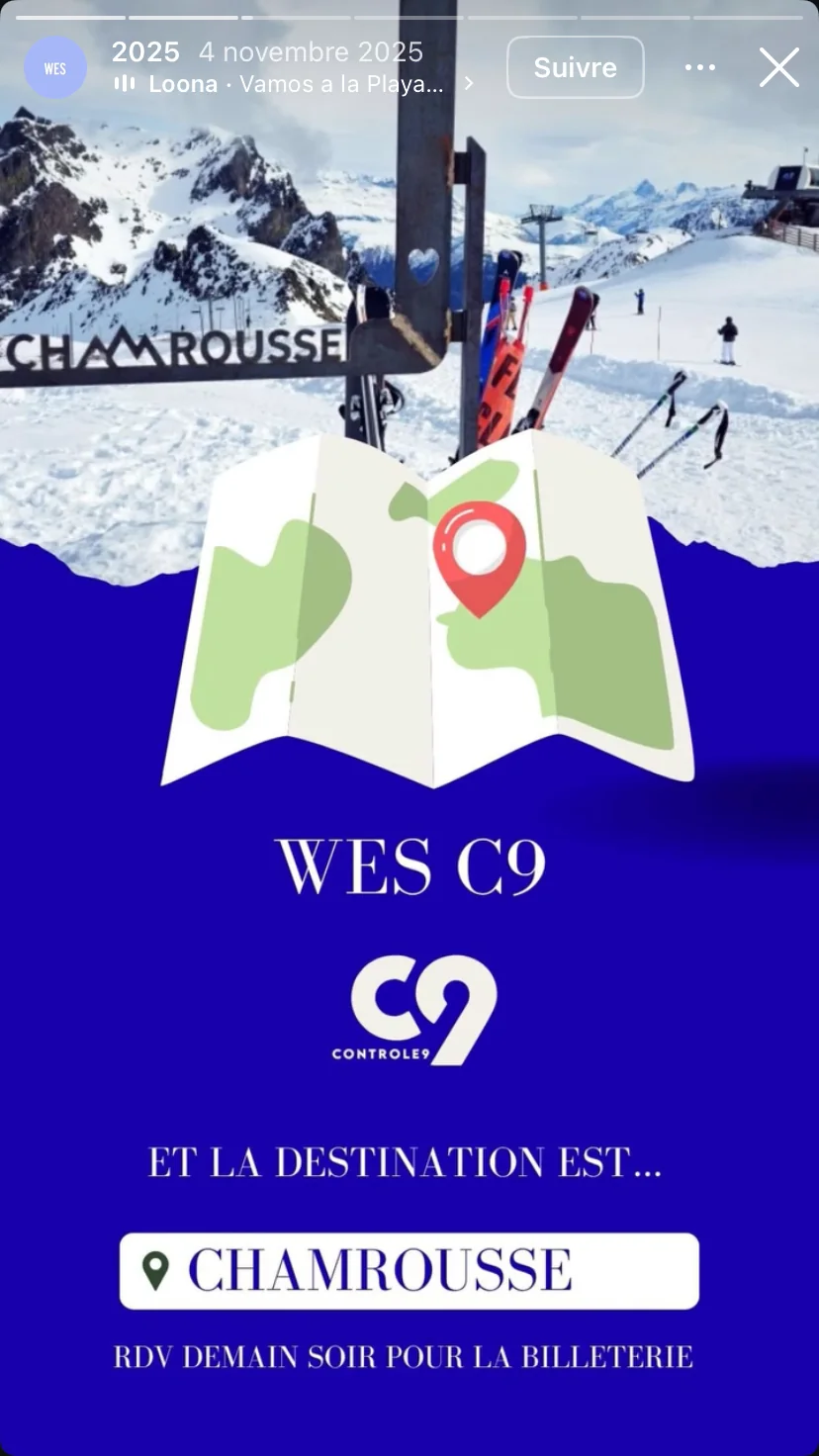 Affiche C9 annonçant Chamrousse